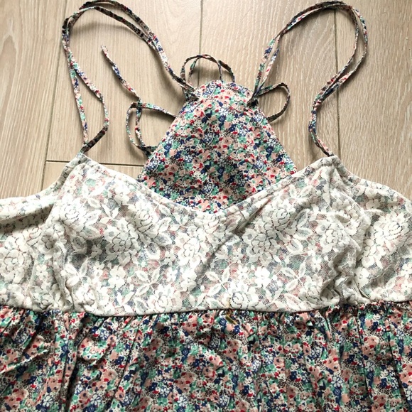 Ray Cassin Japanese Brand Lace Detailed Floral Tunic Top - Picture 5 of 11